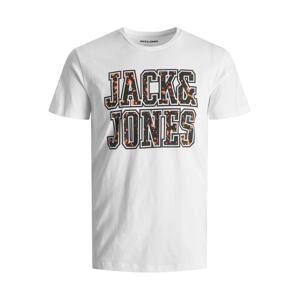 Jack & Jones Junior Tričko 'Eon Dot'  oranžová / čierna / biela