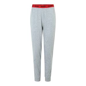 HUGO Pyžamové nohavice 'Linked'  sivá melírovaná / červená / čierna