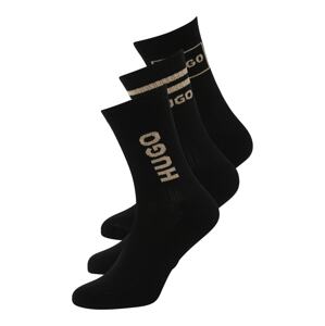 HUGO Ponožky  svetlobéžová / čierna