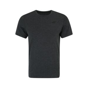 4F Funkčné tričko  čierna melírovaná