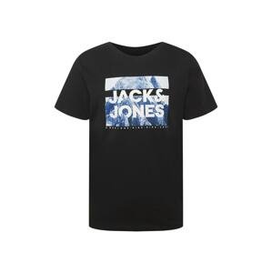JACK & JONES Tričko 'ALFIE'  modrá / čierna / biela