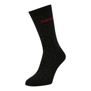 HUGO Ponožky  sivá / červená