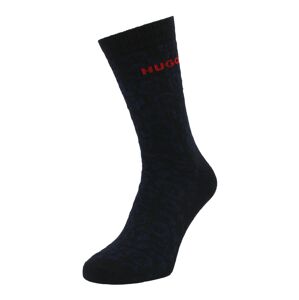 BOSS Black Ponožky 'QS Rib Lurex CC'  tmavomodrá / červená / čierna