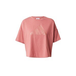ADIDAS PERFORMANCE Funkčné tričko 'Icons 3 Bar'  staroružová / pastelovo ružová