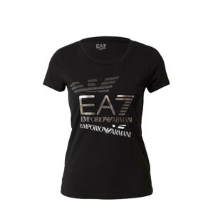 EA7 Emporio Armani Tričko  bronzová / čierna / biela