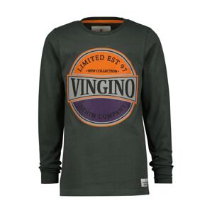 VINGINO Tričko 'Jardo'  smaragdová / svetlofialová / oranžová / čierna