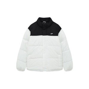 Pull&Bear Zimná bunda  čierna / biela