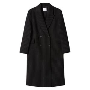 Bershka Prechodný kabát  sivá / čierna