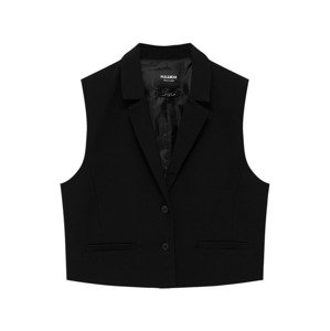 Pull&Bear Vesta k obleku  čierna