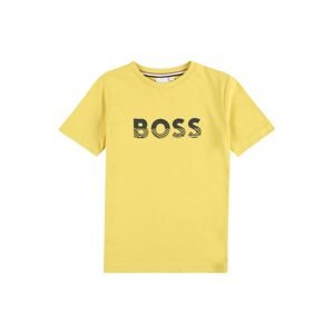 BOSS Kidswear Tričko  žltá / čierna