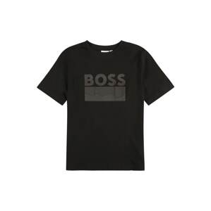 BOSS Kidswear Tričko  tmavosivá / čierna