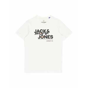 Jack & Jones Junior Tričko  sivá / oranžová / čierna / biela