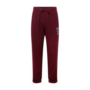 HOLLISTER Pyžamové nohavice  karmínovo červená / čierna