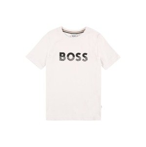BOSS Kidswear Tričko  čierna / prírodná biela