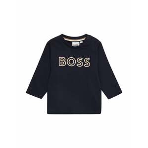 BOSS Kidswear Tričko  námornícka modrá / hnedá / biela