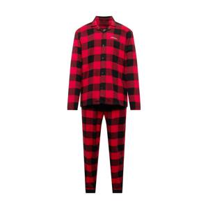 HOLLISTER Dlhé pyžamo  svetločervená / červená melírovaná / čierna