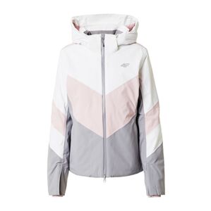 4F Outdoorová bunda  sivá / ružová / biela