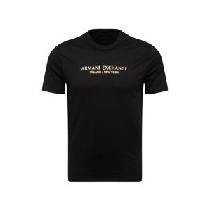 ARMANI EXCHANGE Tričko  svetlobéžová / čierna