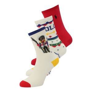 Polo Ralph Lauren Ponožky  námornícka modrá / tmavožltá / červená / šedobiela