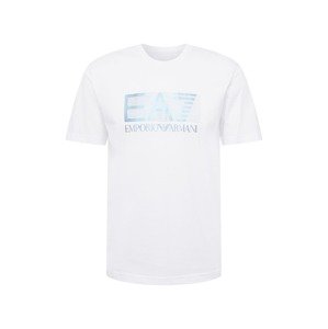 EA7 Emporio Armani Tričko  modrá / svetlomodrá / biela
