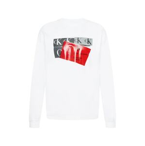 Calvin Klein Jeans Tričko 'DISRUPTED'  antracitová / červená / biela