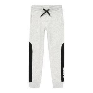 BOSS Kidswear Nohavice  sivá melírovaná / čierna / biela
