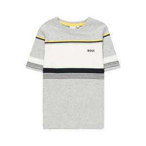 BOSS Kidswear Tričko  námornícka modrá / žltá / sivá melírovaná / biela