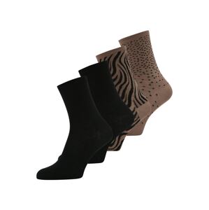 Lindex Ponožky  mokka / čierna