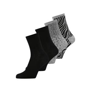 Lindex Ponožky  sivá / čierna