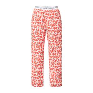 Calvin Klein Underwear Pyžamové nohavice  koralová / biela