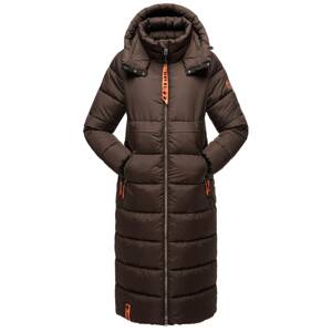 NAVAHOO Zimný kabát  mokka / oranžová / čierna
