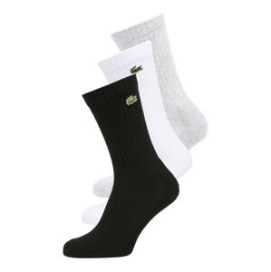 LACOSTE Ponožky  sivá / čierna / biela