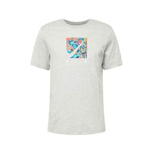 NIKE Funkčné tričko  azúrová / sivá melírovaná / lososová / biela