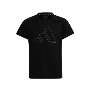ADIDAS PERFORMANCE Funkčné tričko 'Essentials Aeroready -Fit Logo'  čierna / biela