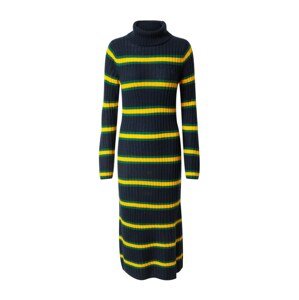 TOMMY HILFIGER Pletené šaty  námornícka modrá / žltá / zelená