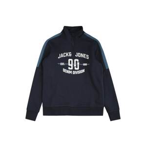 Jack & Jones Junior Mikina 'DIVISION'  modrá / námornícka modrá / biela