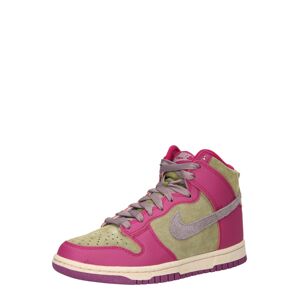 Nike Sportswear Členkové tenisky 'DUNK HIGH'  svetlozelená / orgovánová / farba lesného ovocia