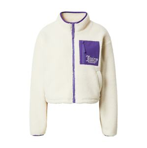 Juicy Couture Sport Funkčná flisová bunda  fialová / biela ako vlna