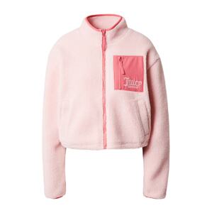Juicy Couture Sport Funkčná flisová bunda  ružová / ružová / biela