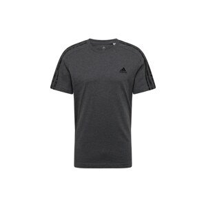 ADIDAS SPORTSWEAR Funkčné tričko 'Essentials 3-Stripes'  sivá melírovaná / čierna