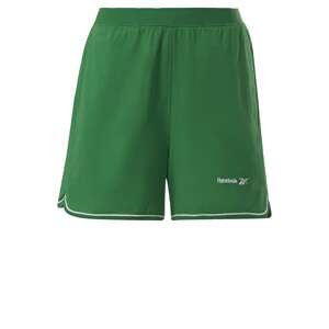 Reebok Sport Športové nohavice  trávovo zelená / biela