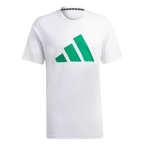 ADIDAS PERFORMANCE Funkčné tričko 'Train Essentials Feelready Logo'  zelená / biela