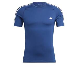 ADIDAS PERFORMANCE Funkčné tričko 'Techfit 3-Stripes '  modrá / biela