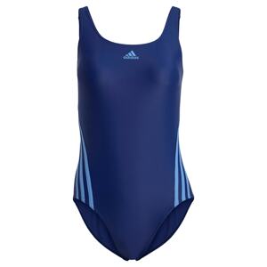 ADIDAS SPORTSWEAR Športové jednodielne plavky '3-Stripes'  azúrová / tmavomodrá