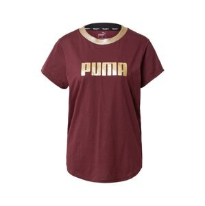 PUMA Funkčné tričko  zlatá / baklažánová