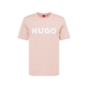 HUGO Tričko 'Dulivio'  pastelovo ružová / biela