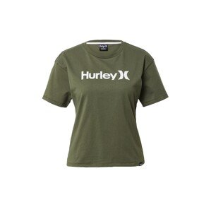 Hurley Funkčné tričko  olivová / biela