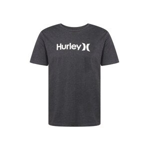 Hurley Funkčné tričko  čierna melírovaná / biela