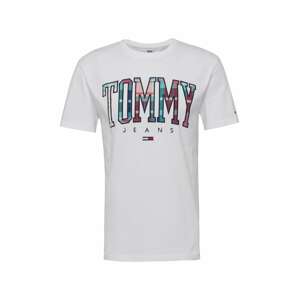 Tommy Jeans Tričko  tyrkysová / ružová / červená / biela