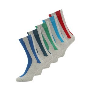 BURTON MENSWEAR LONDON Ponožky  modrá / sivá melírovaná / zelená / čerešňová